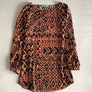 Auburn and navy dress